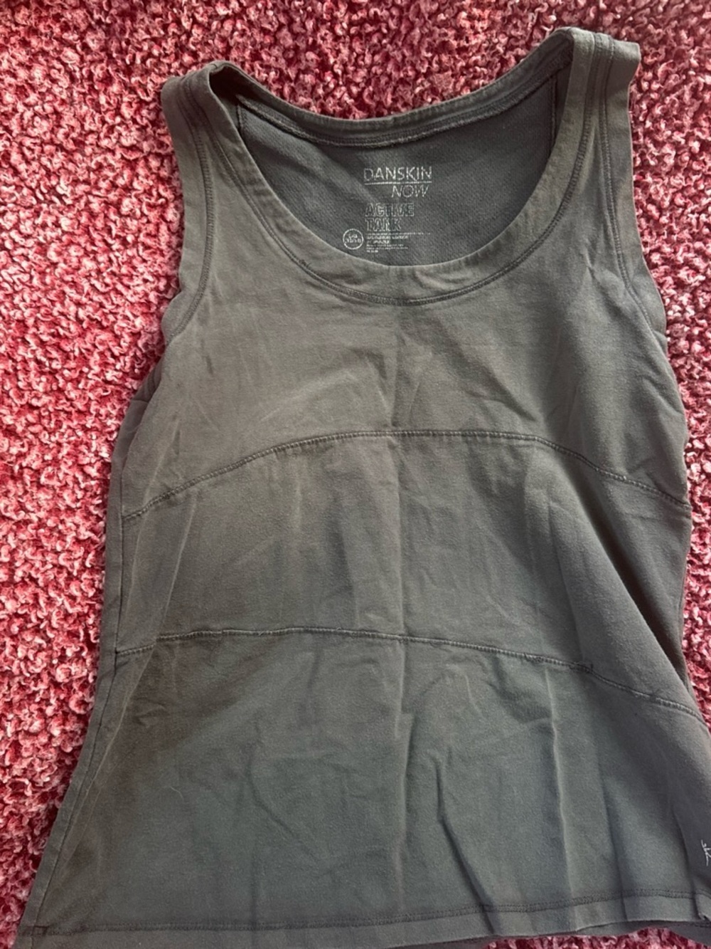 Danskin Now grey Scoop Neck Athletic Tank Top